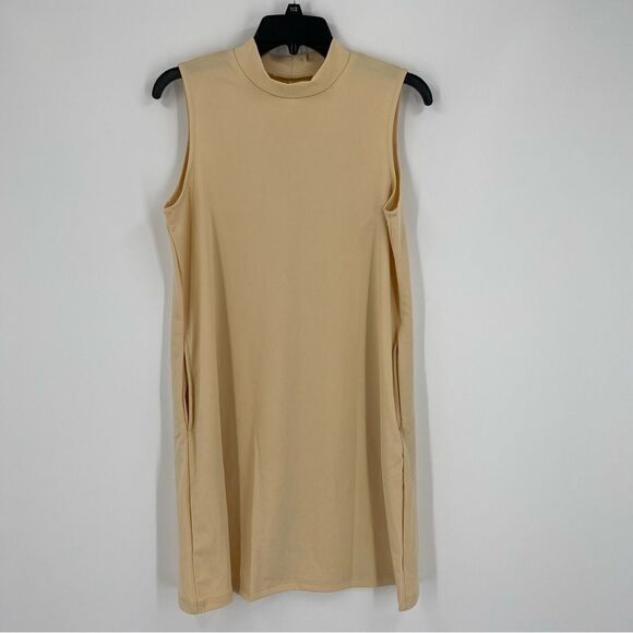 Dresses & Skirts - Women’s Mock Neck Mini Slip Dress size S Cream